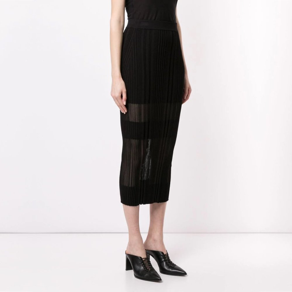 Dion Lee opacity pleat stretch midi pencil skirt - Picture 2 of 9